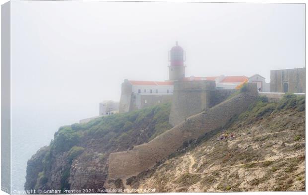 Cape St. Vincent Lighthouse, Algarve Canvas Print by Graham Prentice