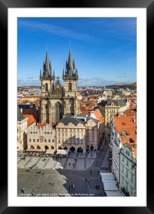 Tyn Church, Prague Framed Mounted Print by Jim Monk