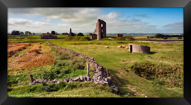 Magpie Mine in low Autumn light Framed Print by Chris Drabble