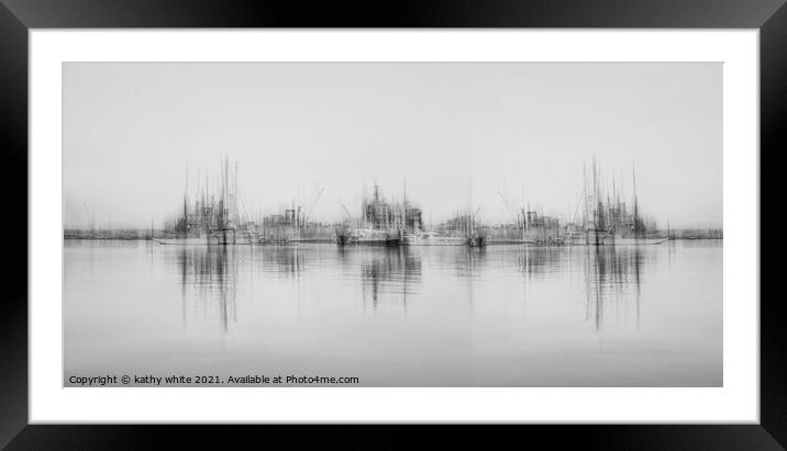 falmouth,Falmouth Harbour, Cornwall Impression pho Framed Mounted Print by kathy white