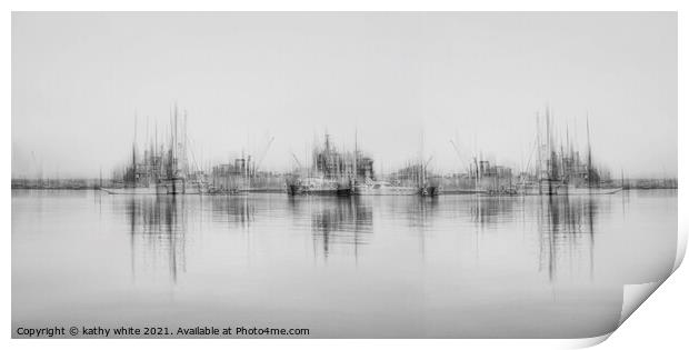 falmouth,Falmouth Harbour, Cornwall Impression pho Print by kathy white