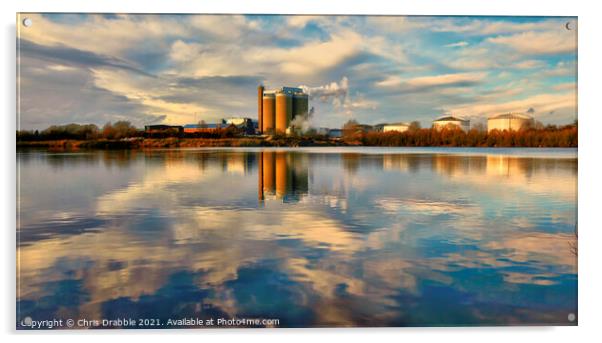 Newark Sugar Factory in late afternoon light Acrylic by Chris Drabble