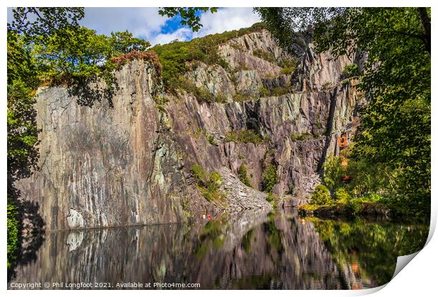 Flooded Quarry  Print by Phil Longfoot