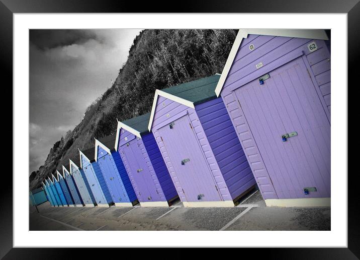Bournemouth Beach Huts Dorset England UJ Framed Mounted Print by Andy Evans Photos
