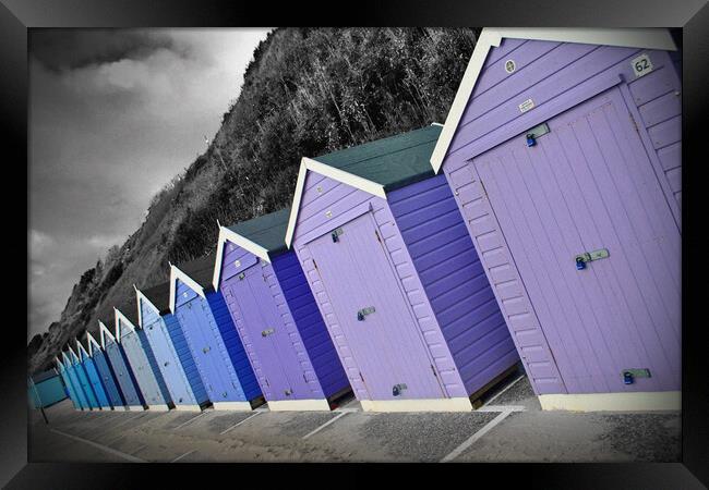 Bournemouth Beach Huts Dorset England UJ Framed Print by Andy Evans Photos
