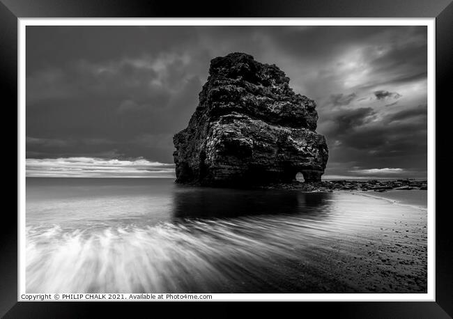 Marsden Rock Marsden South Shields North east coas Framed Print by PHILIP CHALK