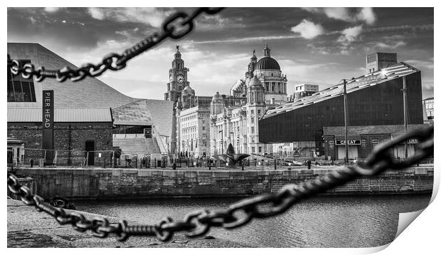 Pier Head in the golden hour Print by Jason Wells