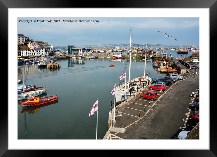 Brixham Harbour & Marina Framed Mounted Print by Frank Irwin
