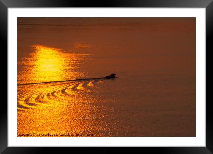 Liquid Gold Sunrise Framed Mounted Print by Nic Croad