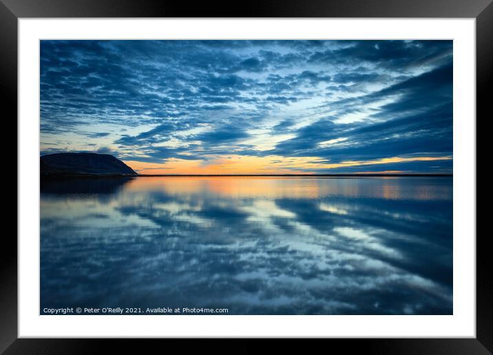 Twilight at Olafsvik Framed Mounted Print by Peter O'Reilly