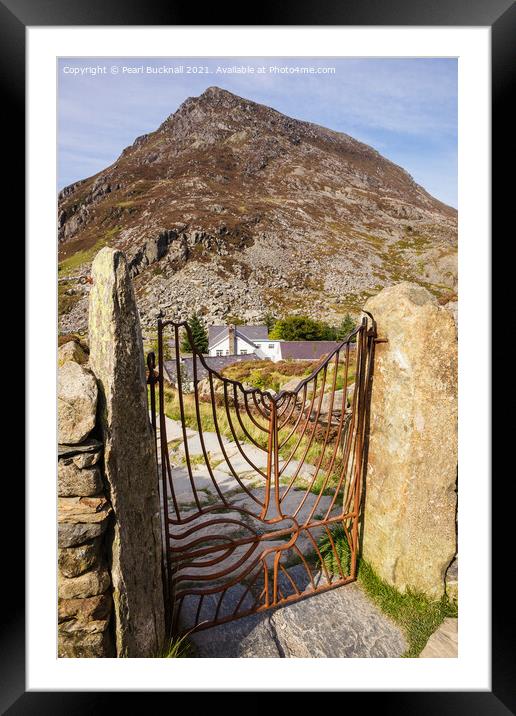 Path from Cwm Idwal to Ogwen in Snowdonia Framed Mounted Print by Pearl Bucknall