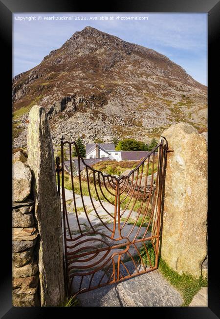 Path from Cwm Idwal to Ogwen in Snowdonia Framed Print by Pearl Bucknall