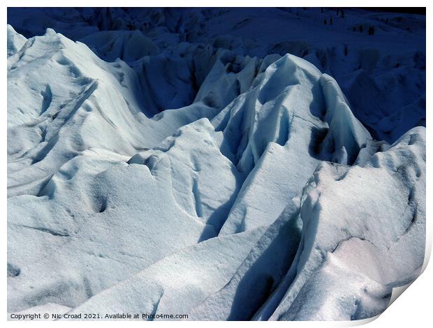 Briksdal Glacier, Norway Print by Nic Croad