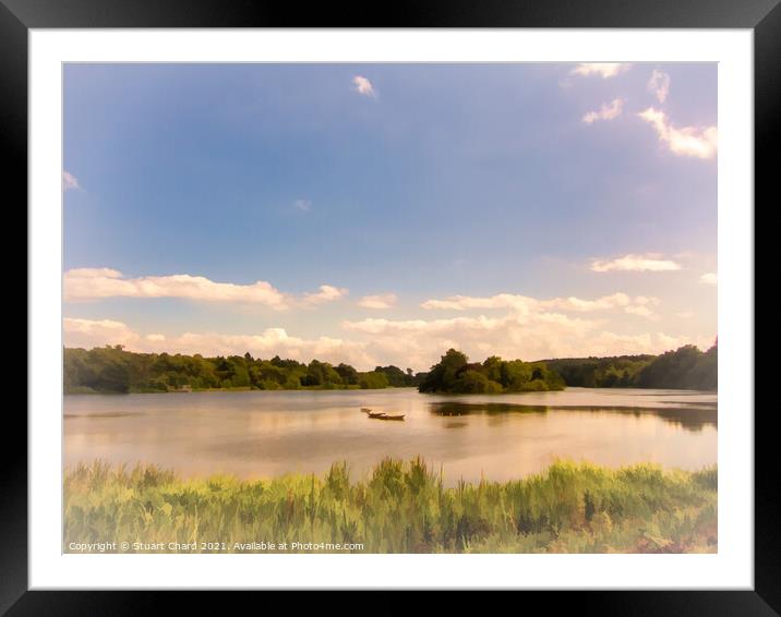 Trentham lake staffordshire Framed Mounted Print by Travel and Pixels 