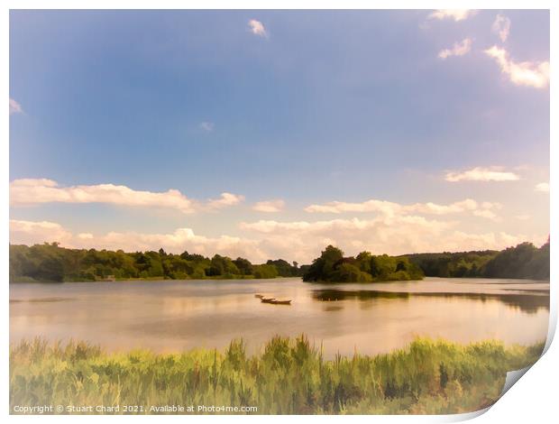 Trentham lake staffordshire Print by Travel and Pixels 