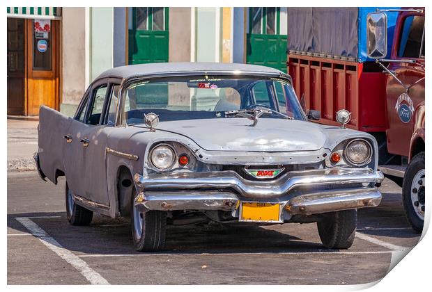 Cuban Car Print by Roger Green