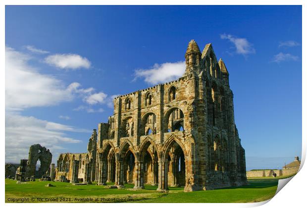 Whitby Abbey Print by Nic Croad