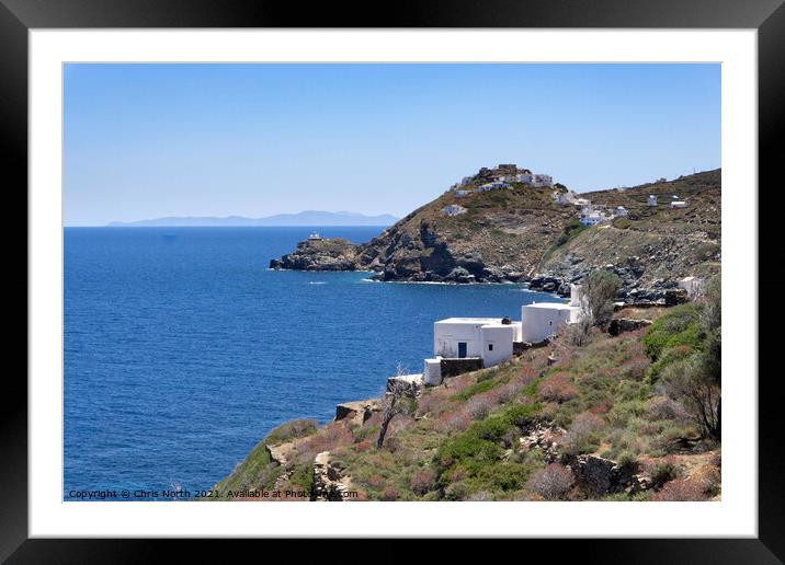 Village of Kastro on the island of Sifnos. Framed Mounted Print by Chris North