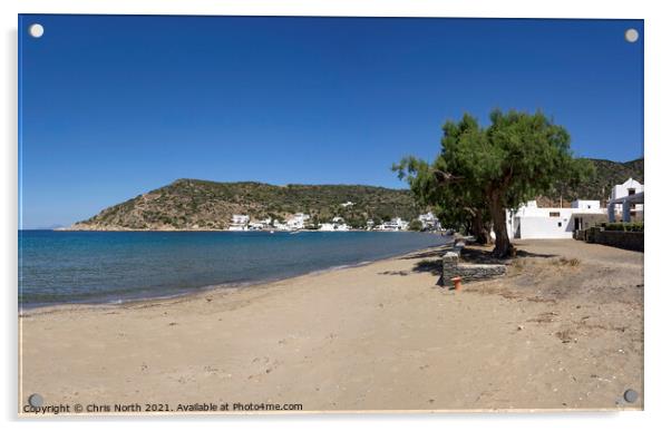 Vathy on the island of Sifnos. Acrylic by Chris North