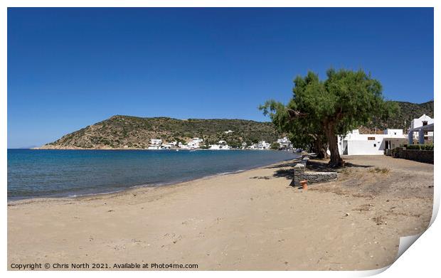 Vathy on the island of Sifnos. Print by Chris North