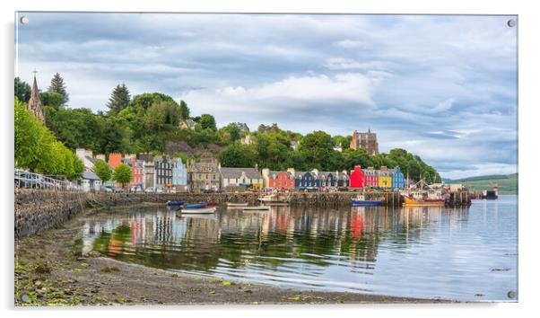 Tobermory Harbour Acrylic by David Semmens