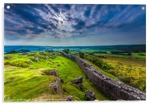 Hadrian's wall Acrylic by Bill Allsopp