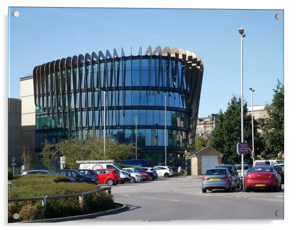 Huddersfield University Oastler Building  Acrylic by Roy Hinchliffe