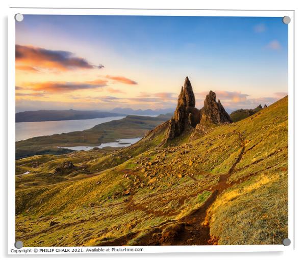Old man of Storr sunrise 293 Acrylic by PHILIP CHALK
