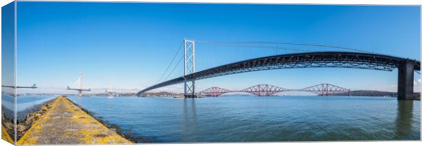 Three Bridges Panorama Canvas Print by Tommy Dickson