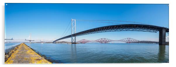 Three Bridges Panorama Acrylic by Tommy Dickson
