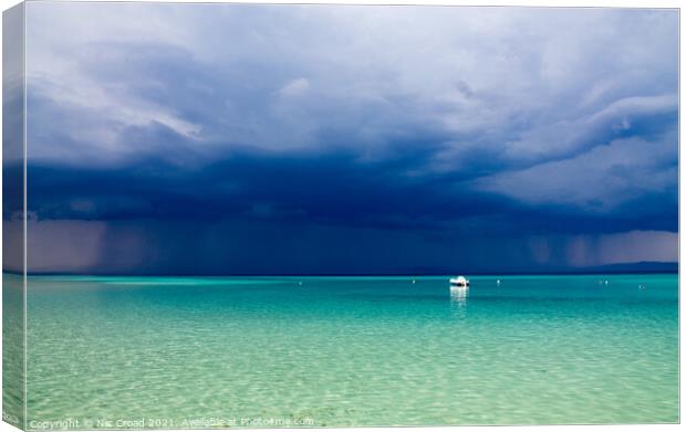 Greek Summer Storm Canvas Print by Nic Croad
