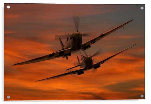 Spitfire Sunrise Acrylic by Oxon Images