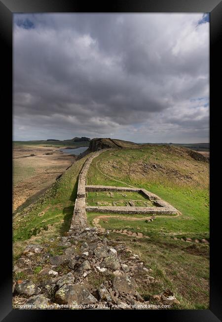 Milecastle 39 Hadrians Wall and The Whin Sill Framed Print by Daryl Peter Hutchinson