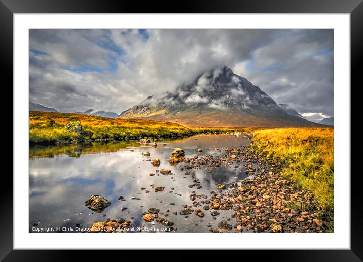 Clouds over Buchaille Etive Mor Framed Mounted Print by Chris Drabble