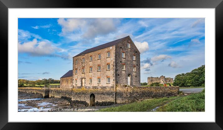Carew Tidal Mill Framed Mounted Print by Jim Monk