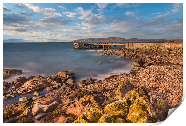 Portencross Jetty  Print by Tony Keogh