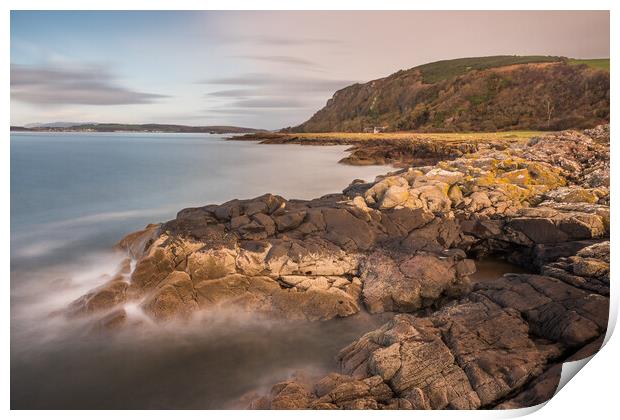 The view north from Portencross Jetty  Print by Tony Keogh
