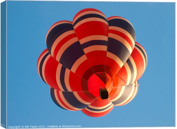 Hot air balloon Canvas Print by Nik Taylor