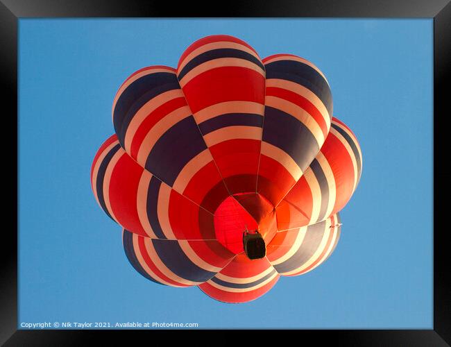 Hot air balloon Framed Print by Nik Taylor