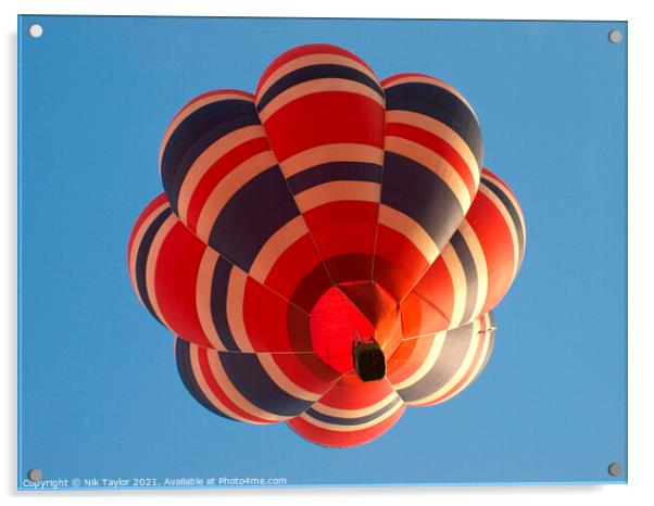 Hot air balloon Acrylic by Nik Taylor