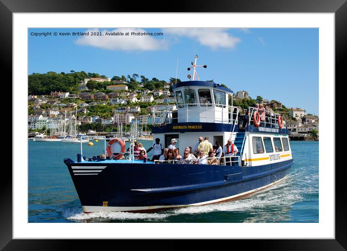 the dartmouth to kingswear ferry Framed Mounted Print by Kevin Britland