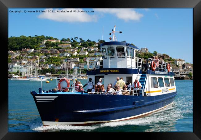 the dartmouth to kingswear ferry Framed Print by Kevin Britland