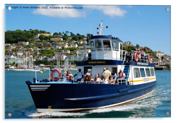 the dartmouth to kingswear ferry Acrylic by Kevin Britland