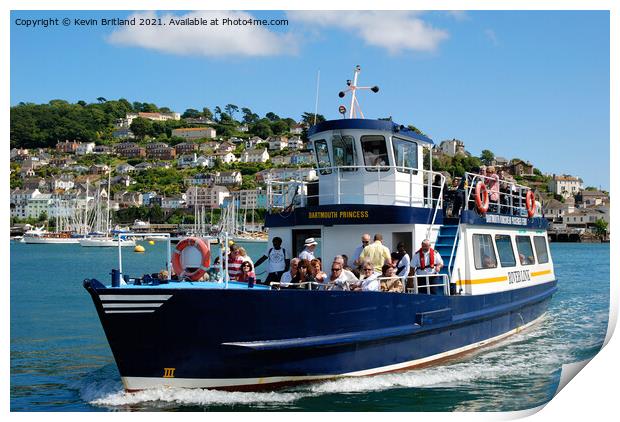 the dartmouth to kingswear ferry Print by Kevin Britland