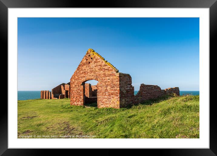 Quarry ruins, Porthgain Framed Mounted Print by Jim Monk