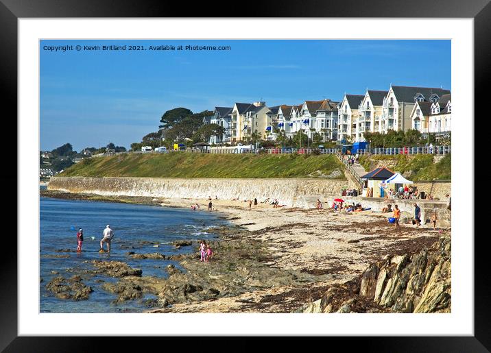 castle beach falmouth Framed Mounted Print by Kevin Britland