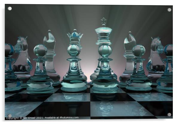Liquid Chess Acrylic by Nic Croad