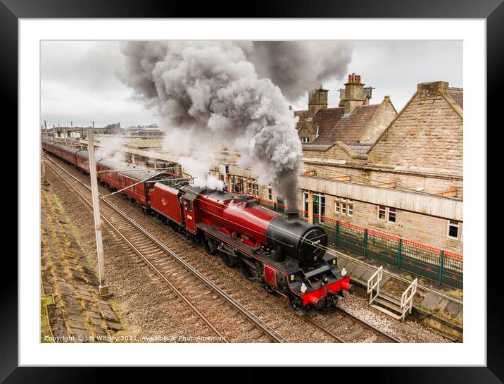 45699 Galatea, Carnforth Station Framed Mounted Print by Liz Withey