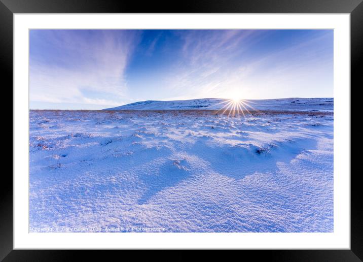 Sparkling winter sunrise over Dartmoor Framed Mounted Print by Gary Holpin