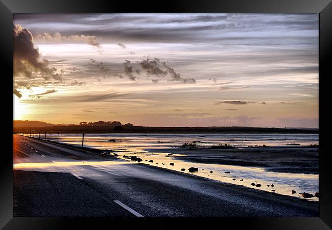 Holy Island Lindisfarne Sunset Framed Print by Jacqui Farrell